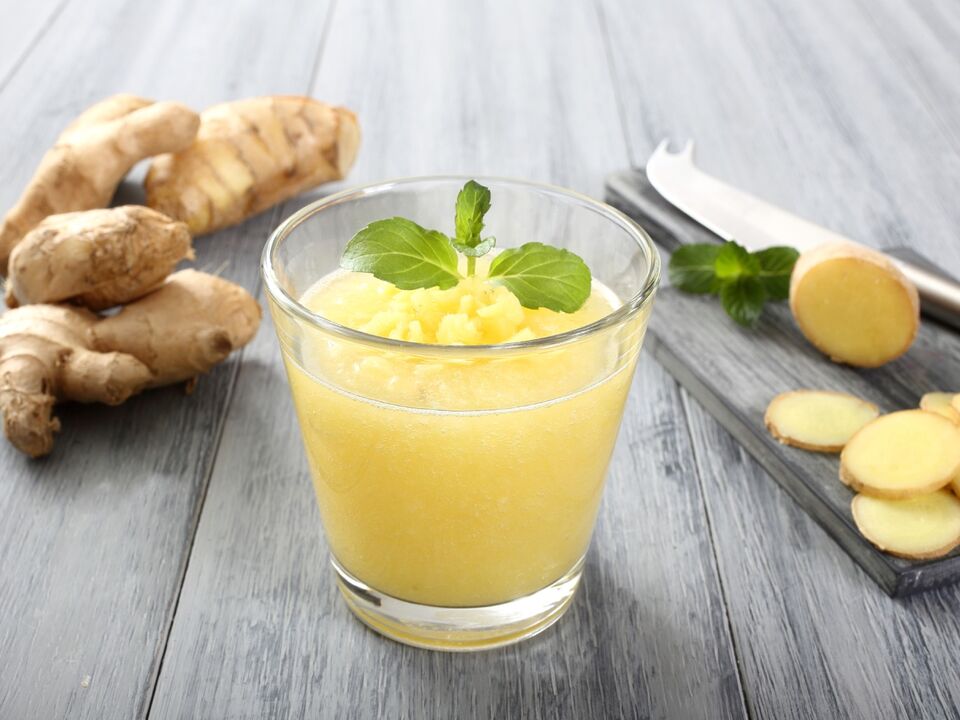 A ginger drink with mint is a great way to increase male potency