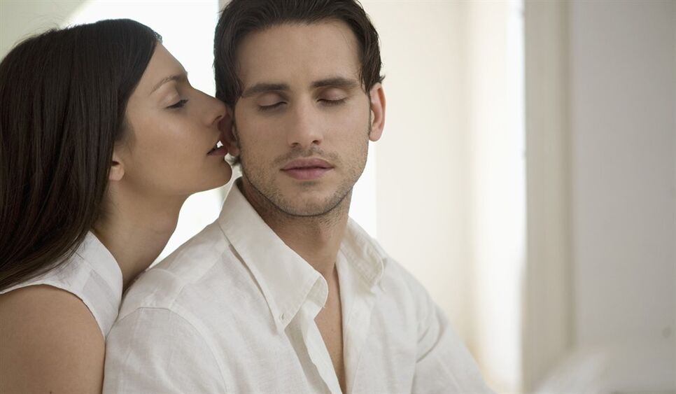 A woman excites a man